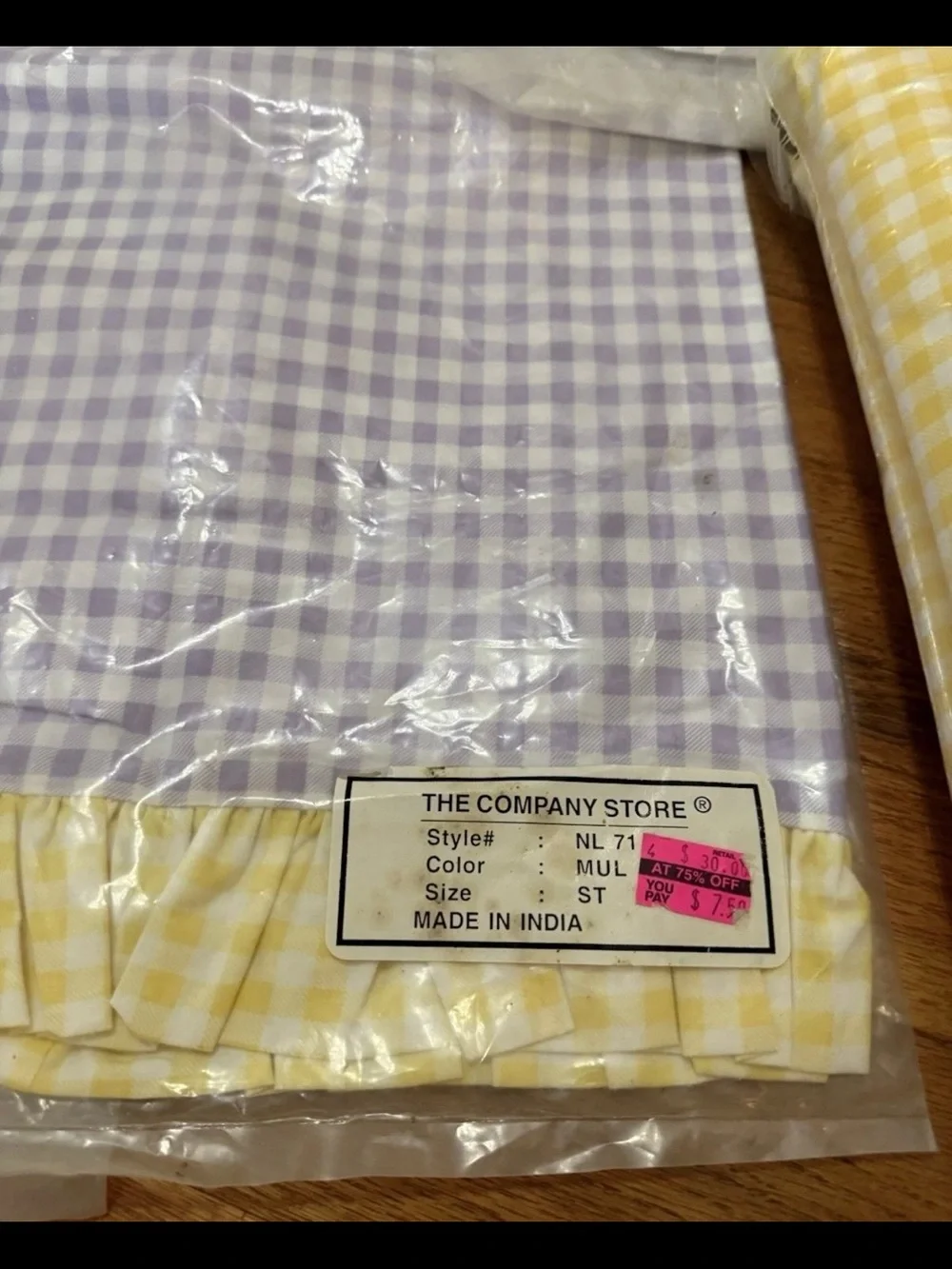 Vintage The Company Store XL Twin Duvet Cover Sham Set Cotton Gingham
